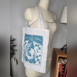 Tote Bag Bloom & Grow Floral Gnome Print